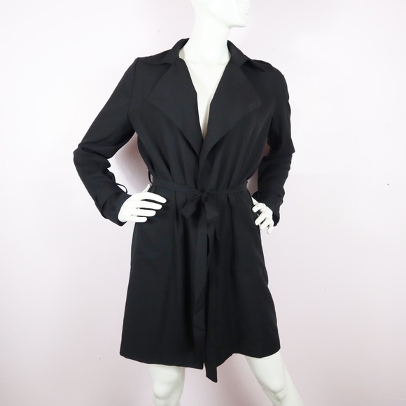 Black open self tie Jacket - Picture 5 of 6